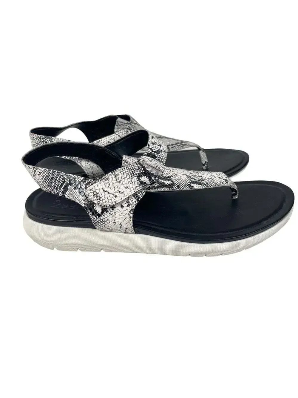 Naturalizer Lincoln Animal Print Toe Post Comfort Sandals Womens 10 Travel
